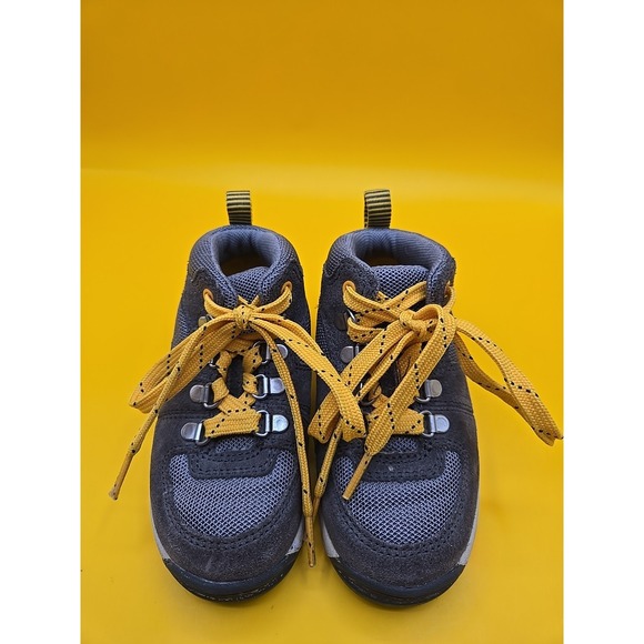 Timberland Earthkeeper GT Scramble Mid Nubuck Size 7 Gray Yellow Kids Boots Exc - Picture 2 of 7
